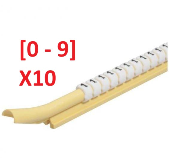 Cavaliers Repères Plio Snap PS-12 - LOT DE 10 [0 à 9] 300 par chiffre