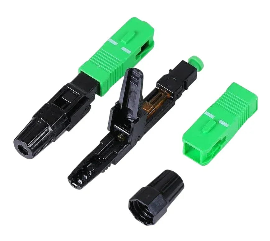 10 Connecteurs Fibre Optique SC APC – Rapides, Fiables – Pour Installations FTTH, Pros Et Particuliers