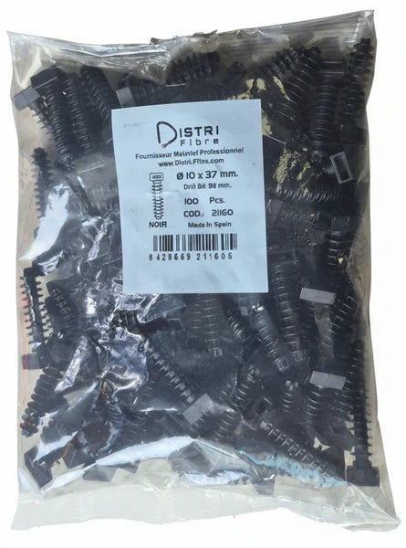 Embases Cheville 8mm - Lot de 100 - Collier et Cable