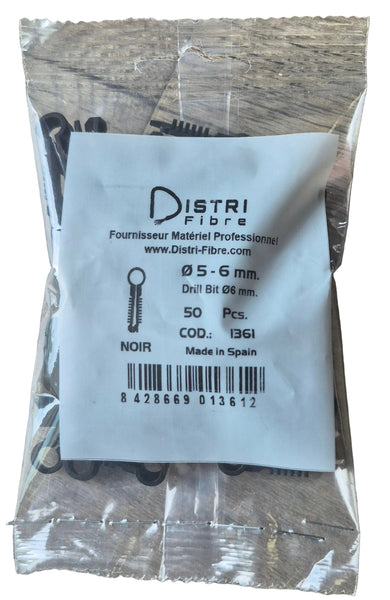 Pontet Cheville Fixation Cable Coax Fiala NOIR - Lot de 500