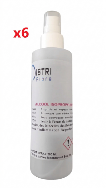 LOT DE 6 - Alcool isopropylique 99.9% - Spray 200 ml