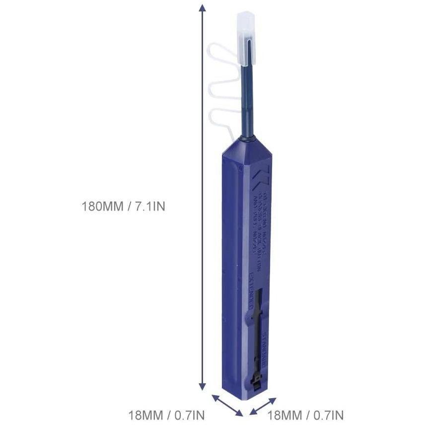 Stylo de nettoyage pour fibres optiques Nettoyant optique en plastique à une presse en microfibre 1.25mm pour LC/MU, accessoire de mise en réseau